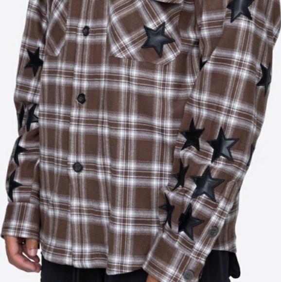 Brown Star Flannel Shirt - Picture 2 of 3